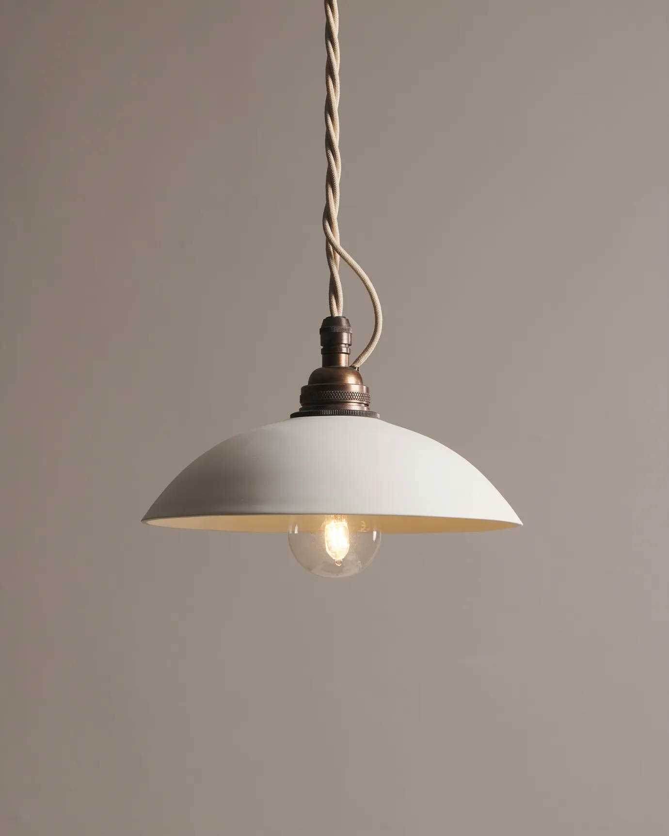 Small Narrow Pleat Porcelain Light | deVOL Kitchens